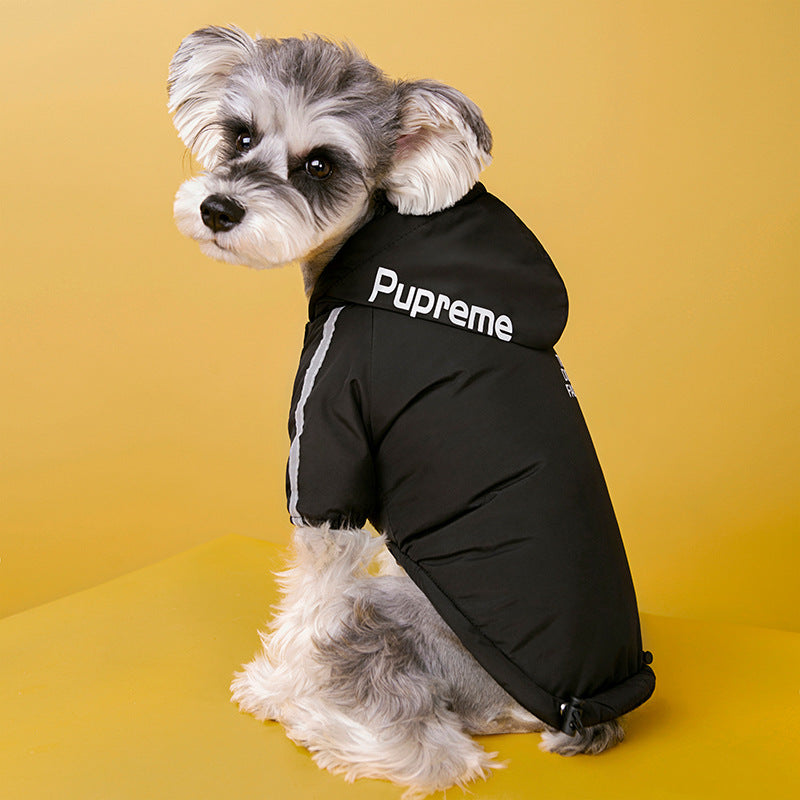 Winter Dog Clothing Thick Jacket | Black Or Red