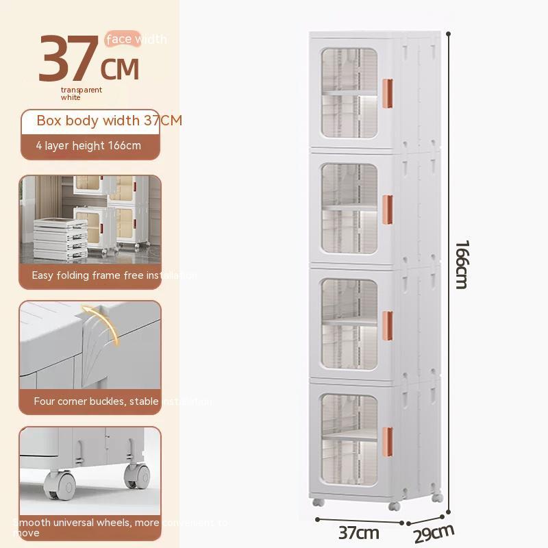 Toilet Floor-to-ceiling Folding Storage Cabinet Bathroom Waterproof Locker