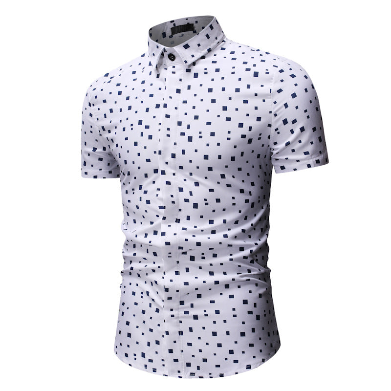 Men's Casual Short Sleeve Printed Shirt
