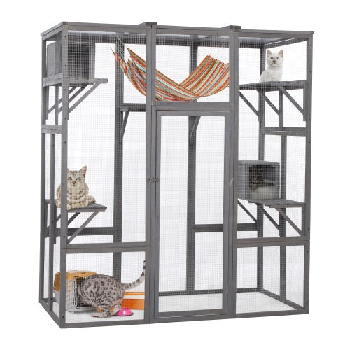 Oversized cat cage: Safety and rest area for pets.