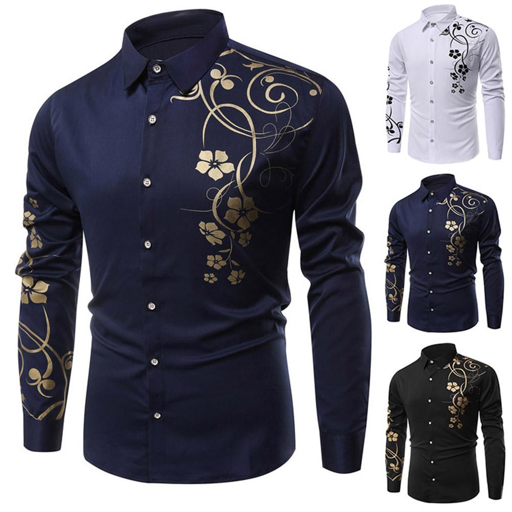 Fashion Bauhinia Men's Long Sleeve Shirt