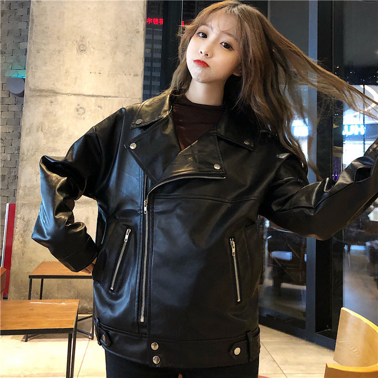 Women's Pu Motorcycle Jacket | Coat For Winter