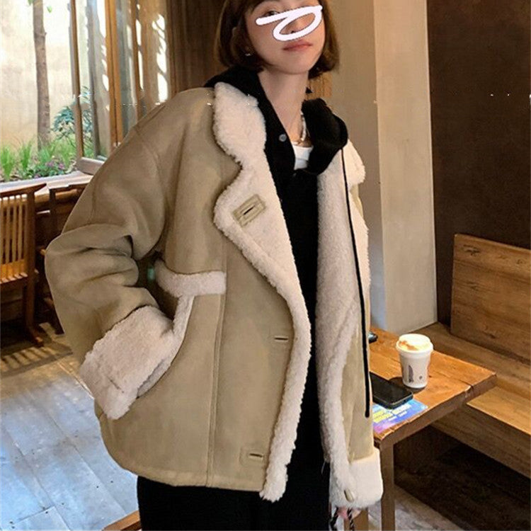 Little Fragrant Wind Fur One Padded Thick Jacket Female