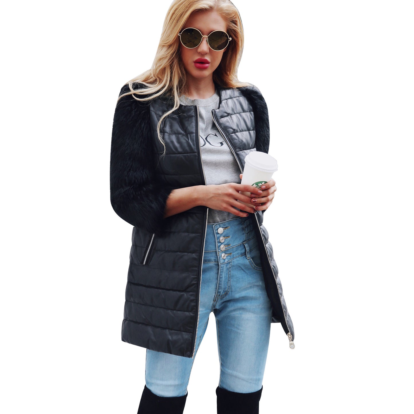 Women's Jacket For Winter Season | Europe Cloth PU Coat