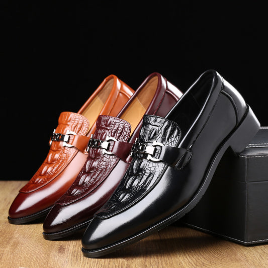 Casual Leather Shoes British Fashion Pointed Toe Men's Leather Shoes