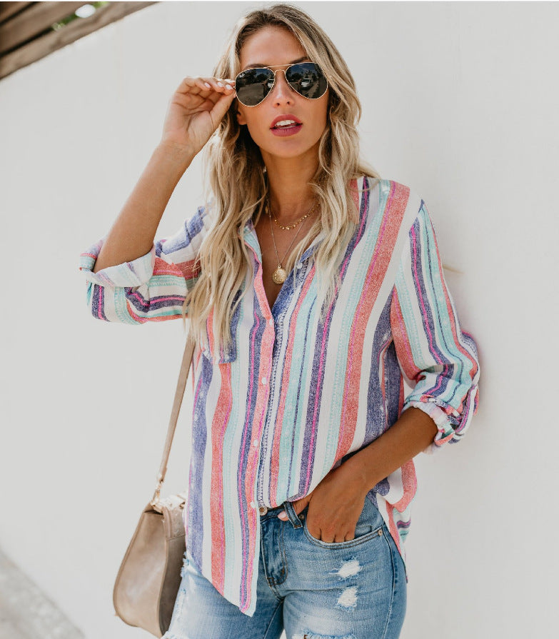 Casual Loose Long Sleeve Linen Shirt