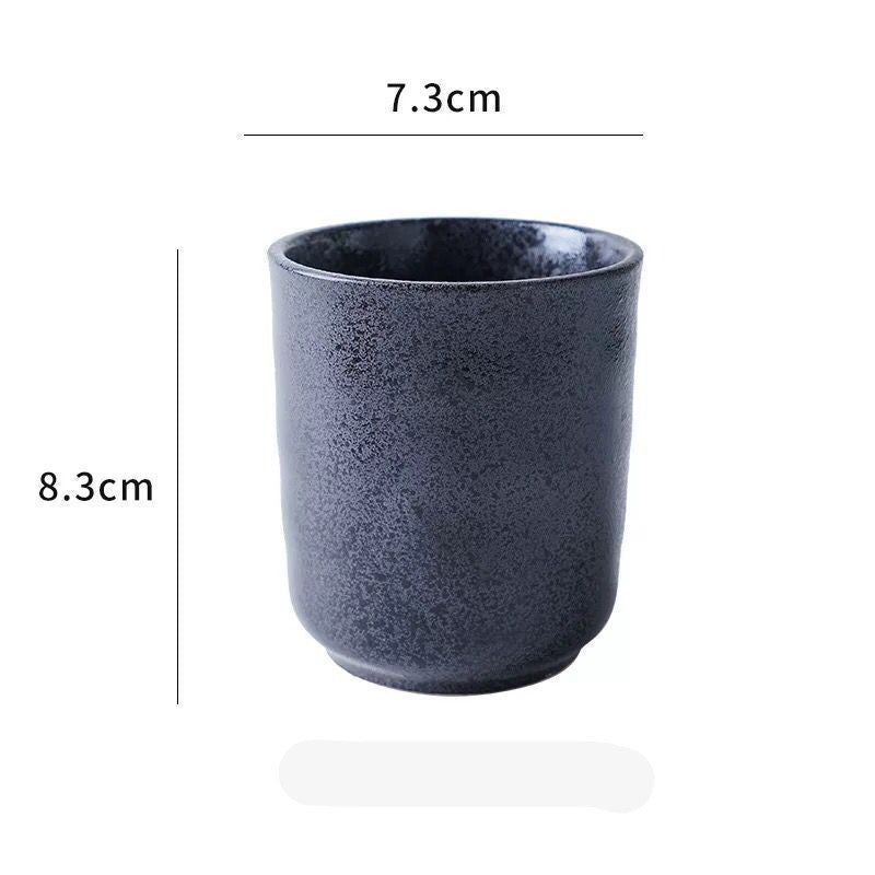 Retro Japanese Style Ceramic Tea And Coffee Cups Kiln Pigmented Office