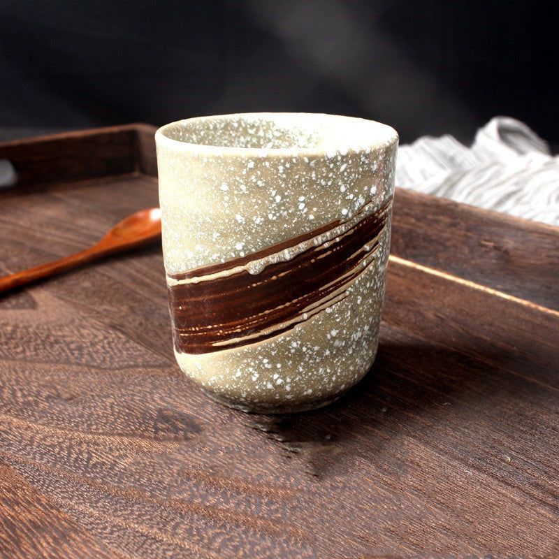 Retro Japanese Style Ceramic Tea And Coffee Cups Kiln Pigmented Office