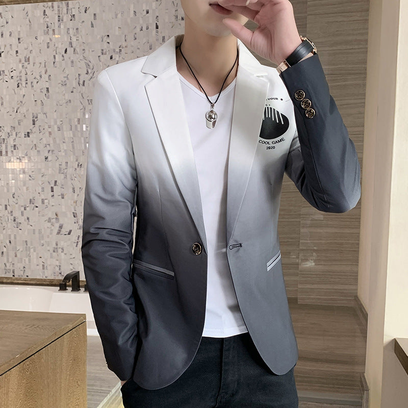 Elegant Blazer For Men | New Male Gradient Suit Jacket