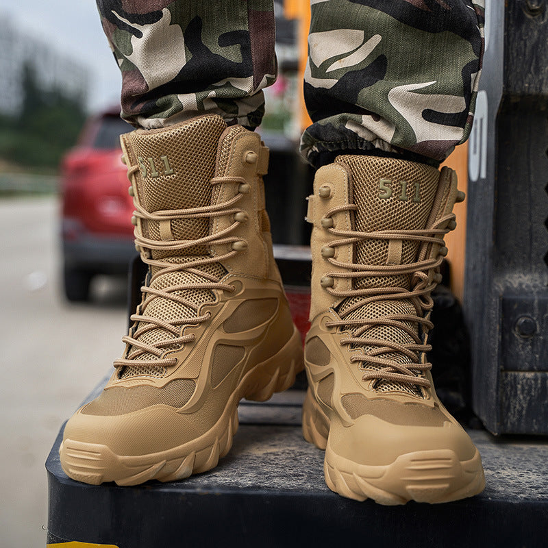 Large size high-top military boots