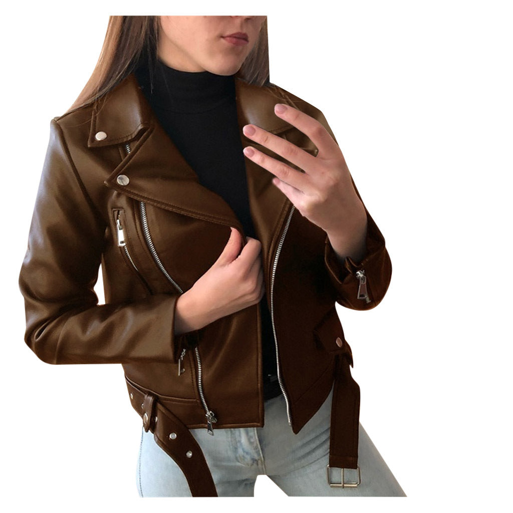 Slim Slim Winter Leather Jacket Motorcycle Jacket