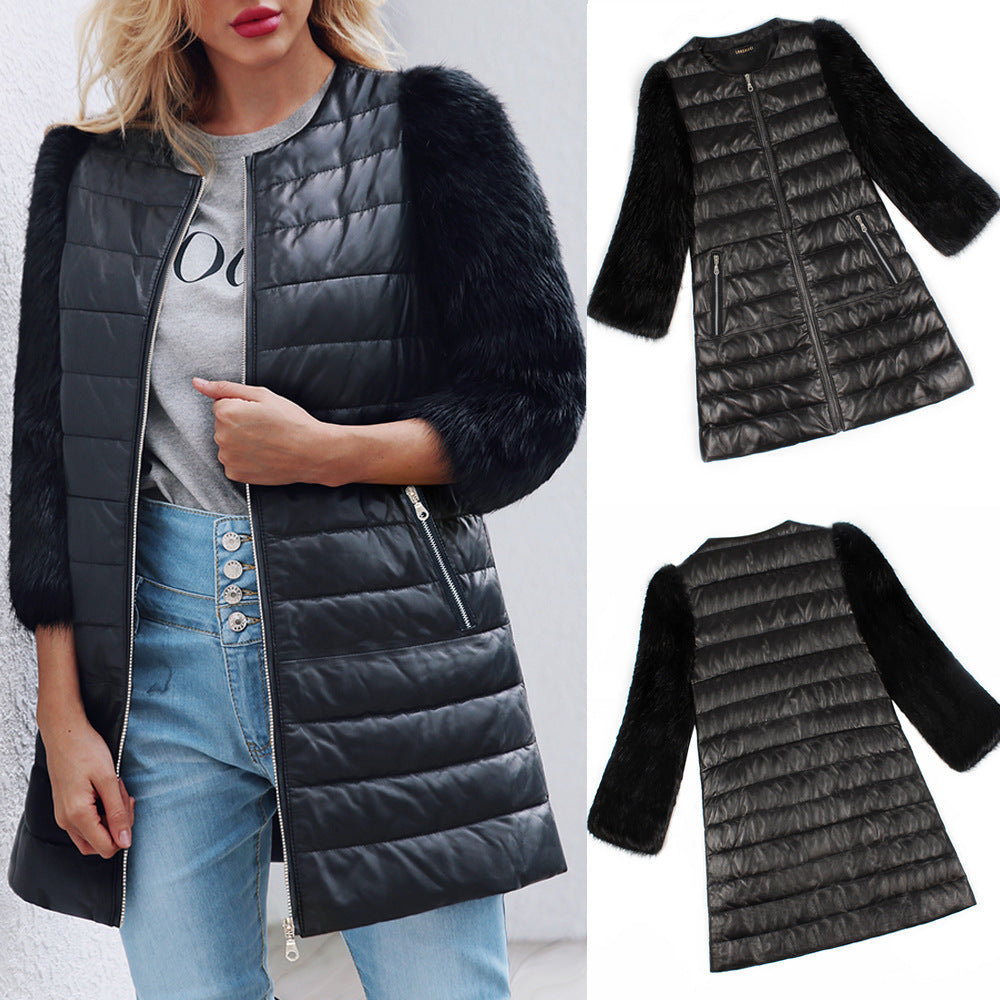 Women's Jacket For Winter Season | Europe Cloth PU Coat