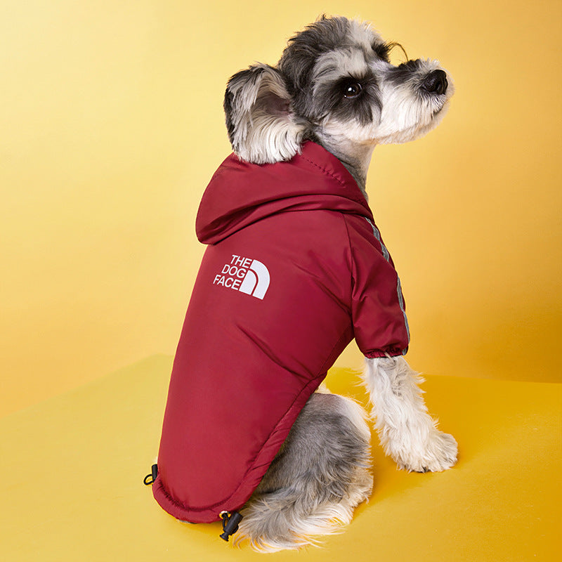 Winter Dog Clothing Thick Jacket | Black Or Red