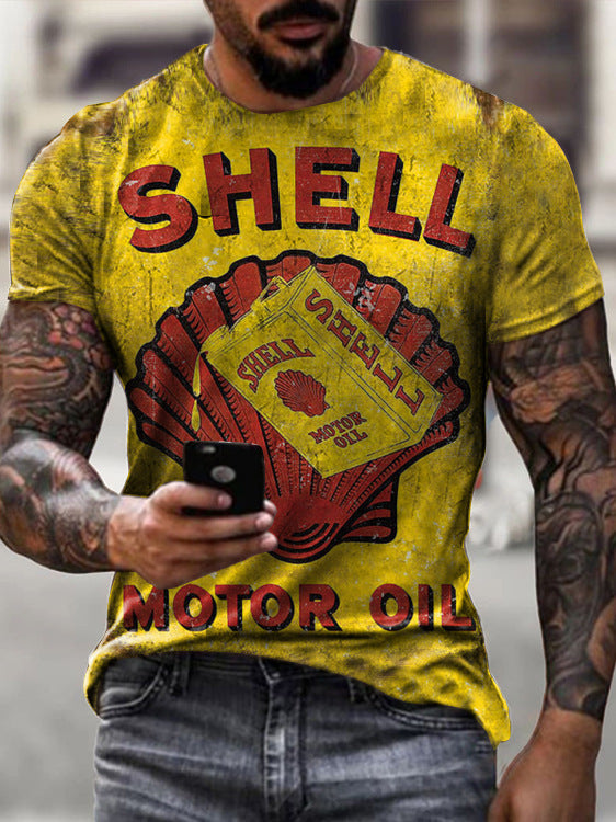 Men's Printed 3d T-Shirt Macho Casual Sports Short Sleeve