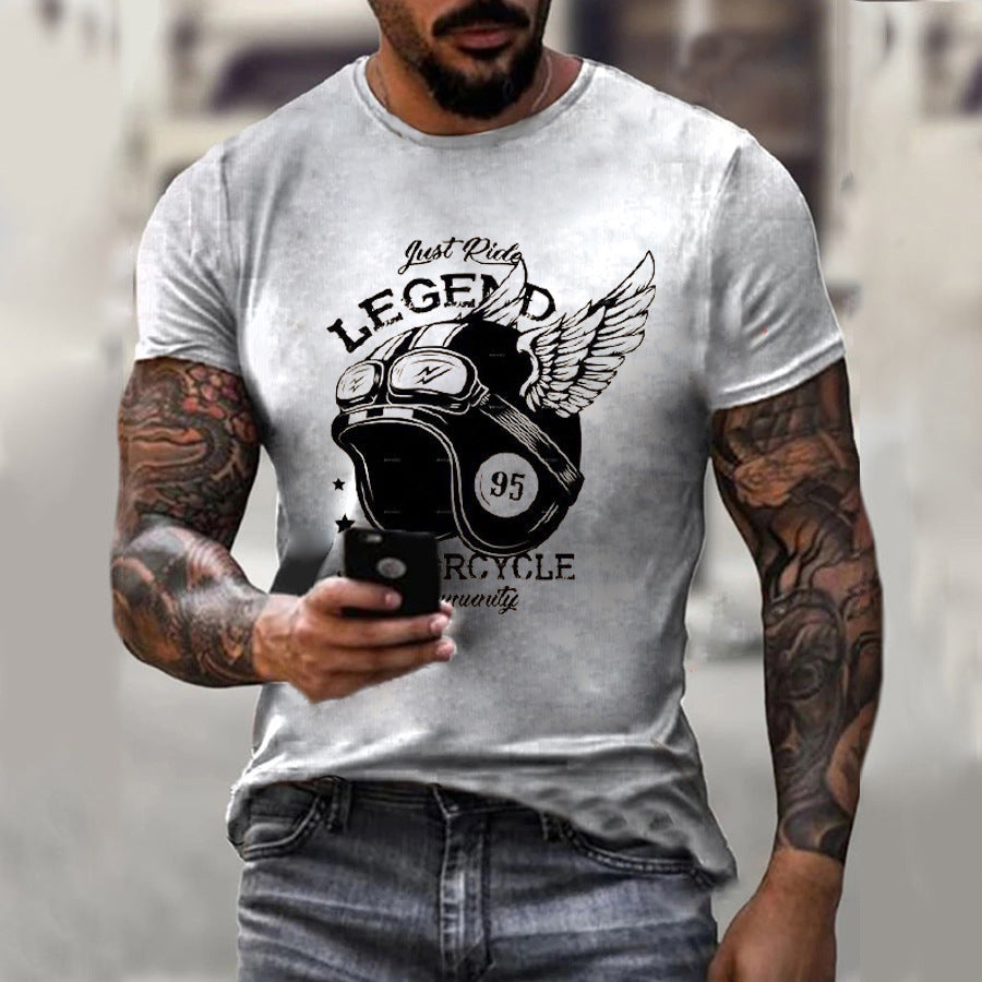 GL Men's Printed 3d T-Shirt Macho Casual Sports Short Sleeve