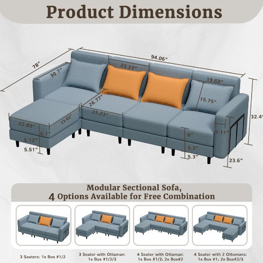 Combination Sofa Modular Sofa Can Be Combined Freely