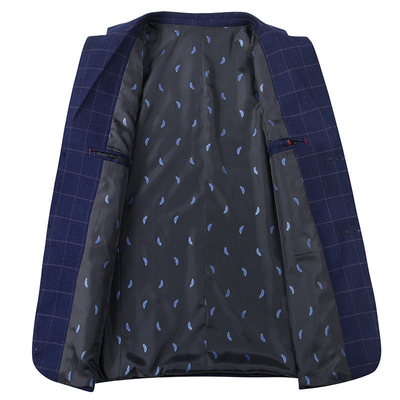 Suits For Men Coat Plaid Fashion | Classy Men's Coat