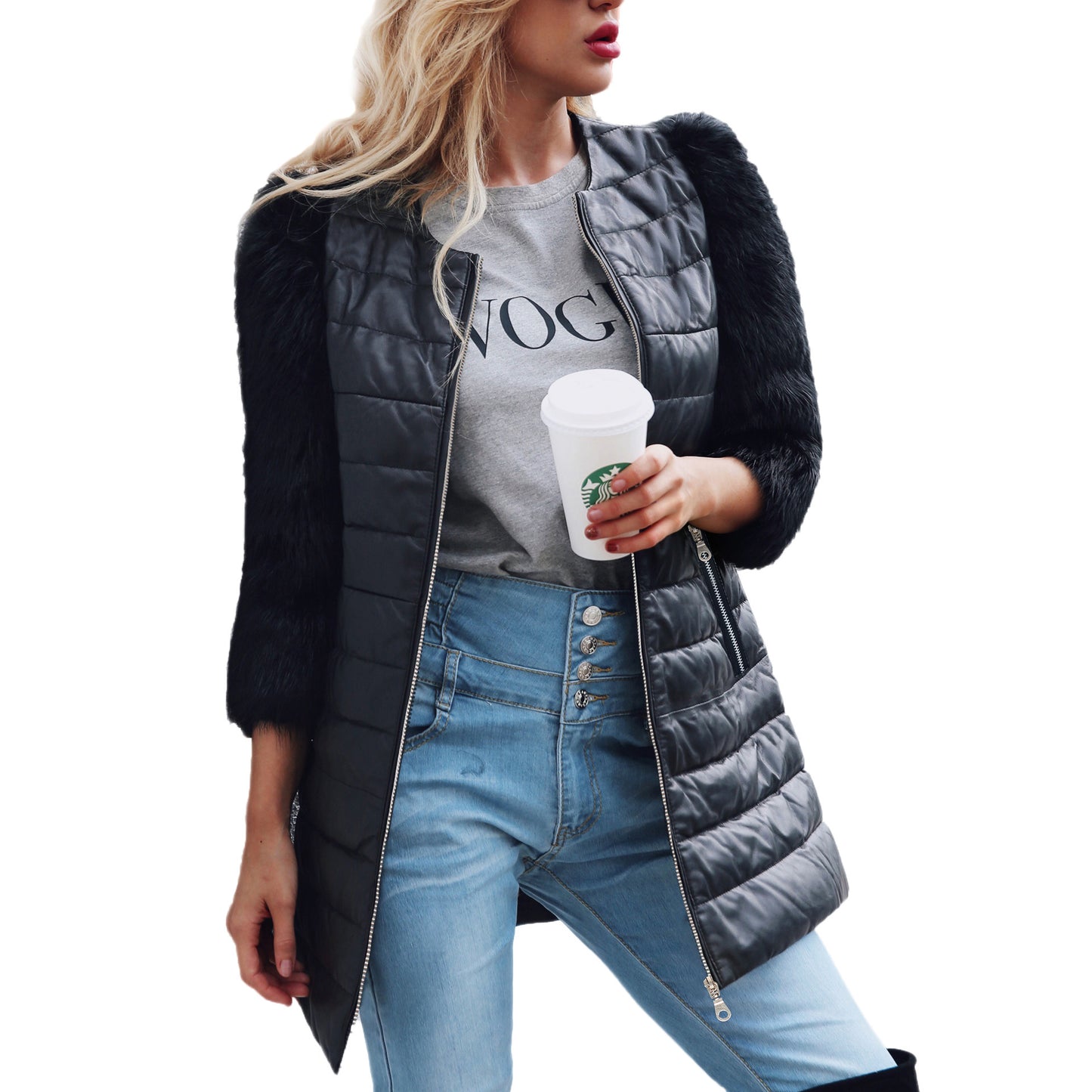 Women's Jacket For Winter Season | Europe Cloth PU Coat