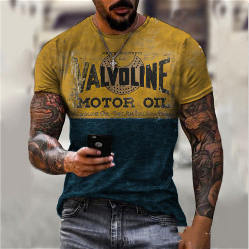 Men's Casual 3D Digital Printing Loose Short-sleeved T-shirt