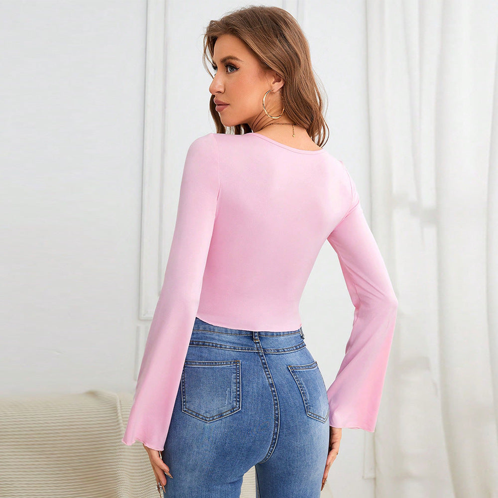 Women's Sexy Long Sleeve Blouse To Combine With Jeans