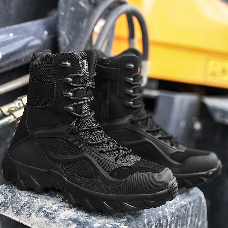 Large size high-top military boots