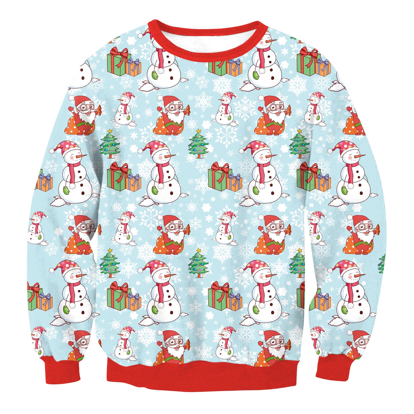 Winter Fashion Christmas Sweater Santa Elf Funny Pullover