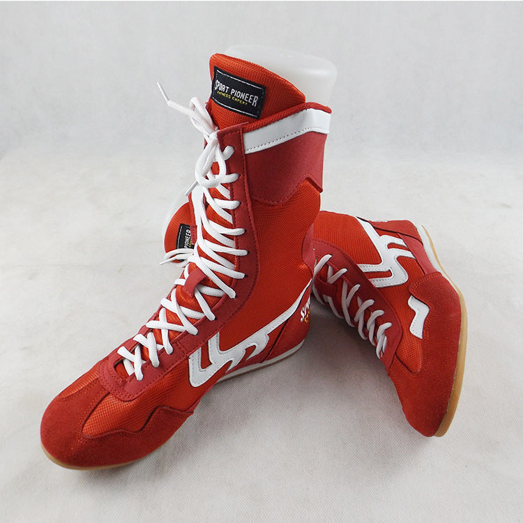 Men's Boxing & Wrestling Shoes | High Quality Boots | Red & Black