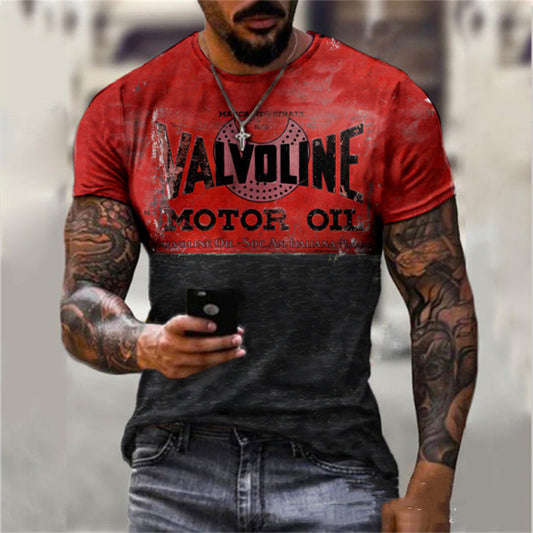 Men's Casual 3D Digital Printing Loose Short-sleeved T-shirt