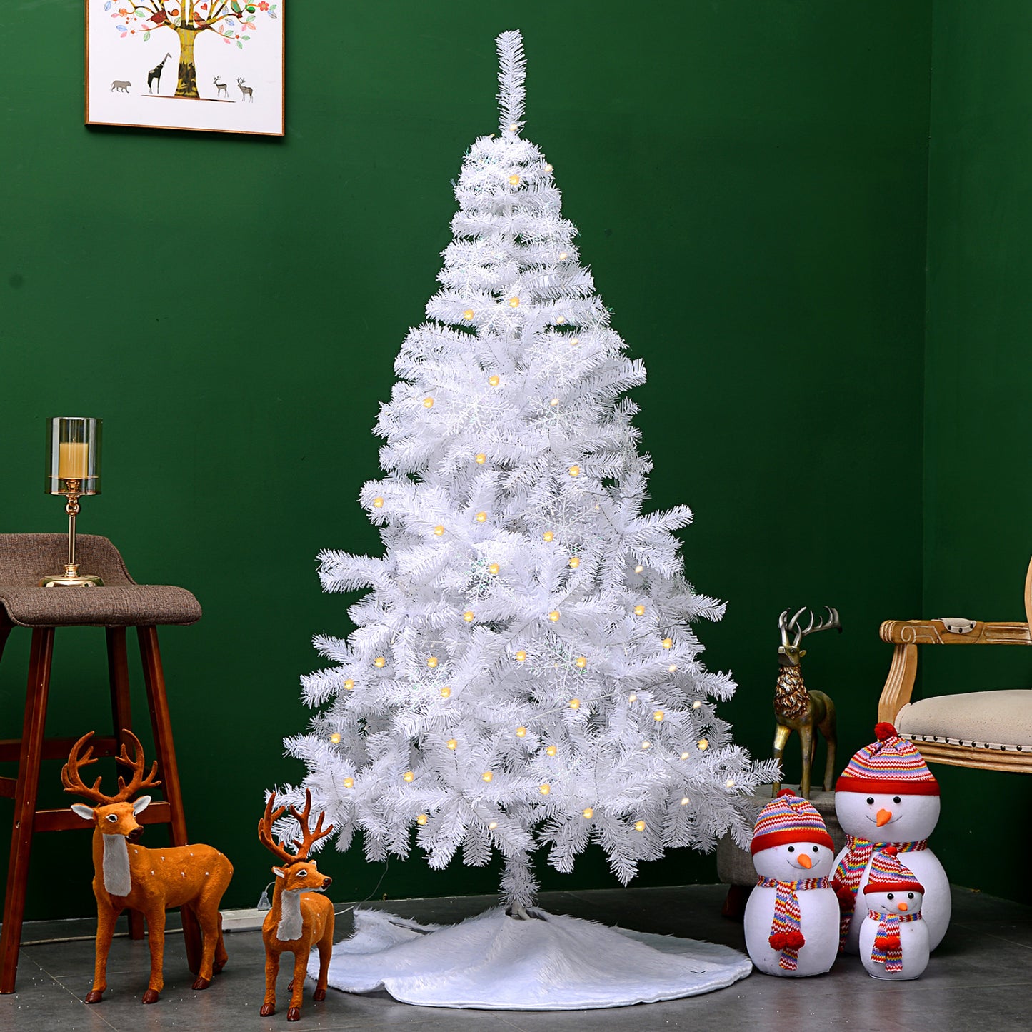 Luxury Home Christmas Decoration White Christmas Tree | 5.6 Feet Approximately | Artificial Snow Style