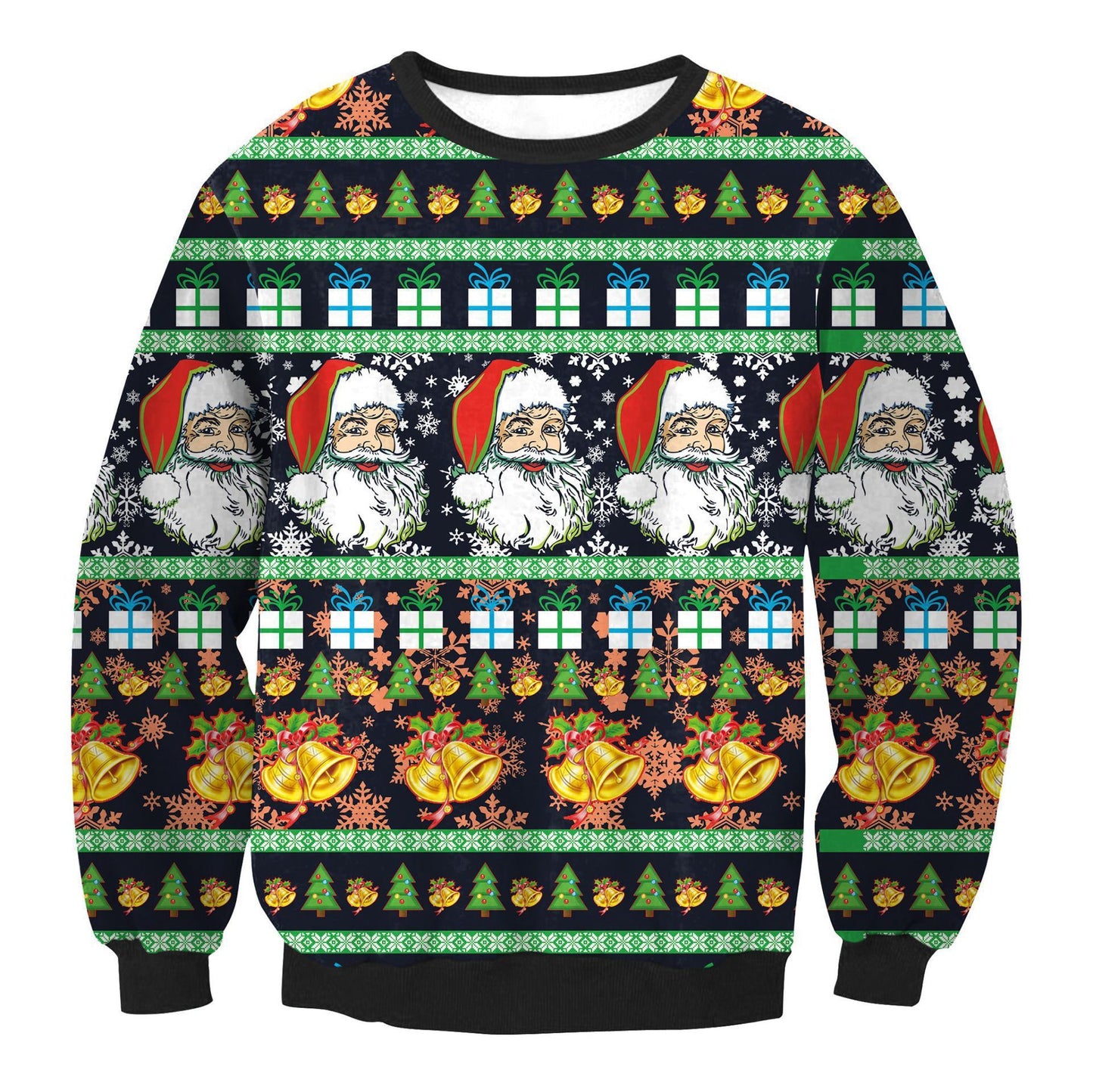 Winter Fashion Christmas Sweater Santa Elf Funny Pullover