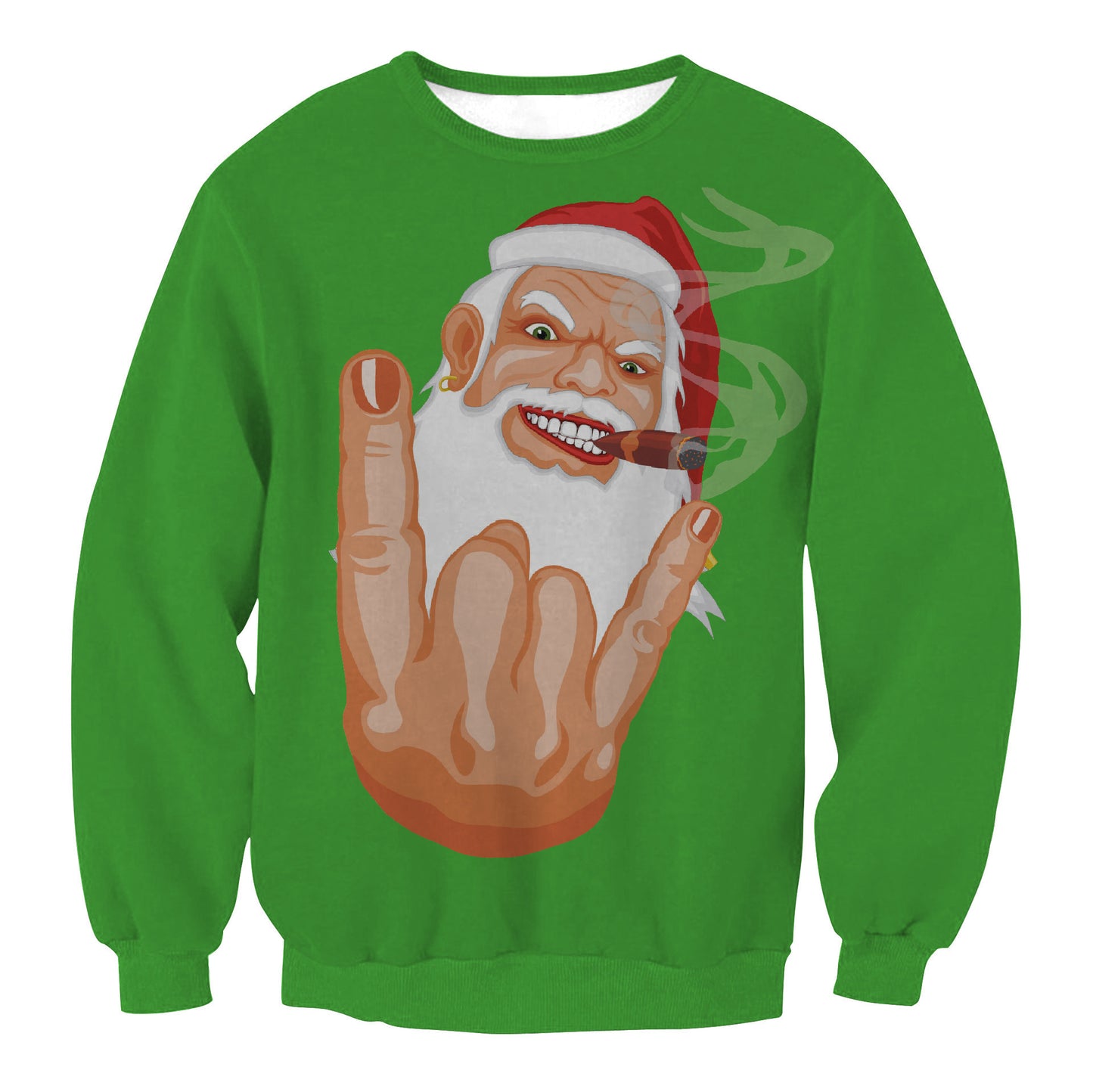 Winter Fashion Christmas Sweater Santa Elf Funny Pullover