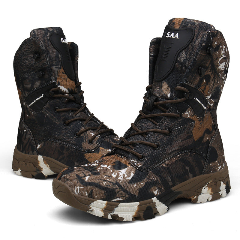 Men's High-top Camouflage Tactical Boots  With Metal Element