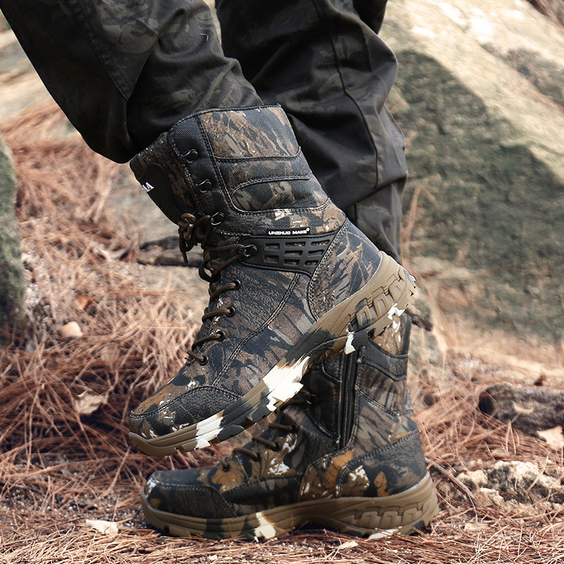 Men's High-top Camouflage Tactical Boots  With Metal Element