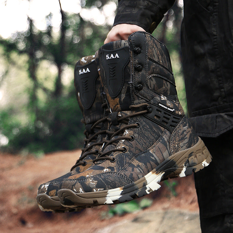 Men's High-top Camouflage Tactical Boots  With Metal Element