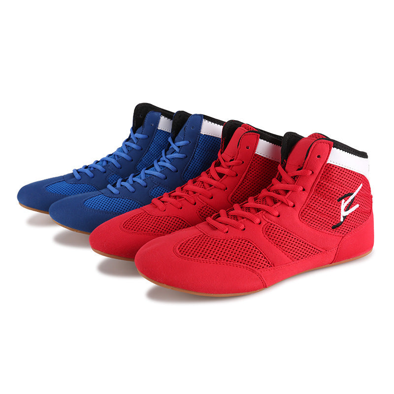 Men's Mesh Boxing And Wrestling Training Competition Shoes