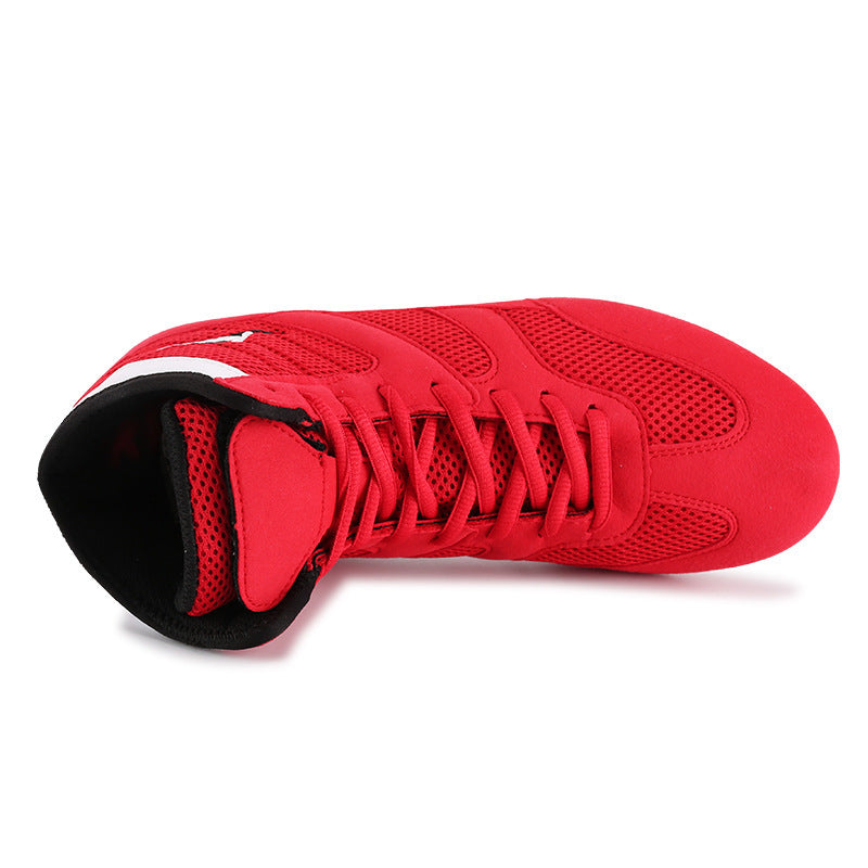 Men's Mesh Boxing And Wrestling Training Competition Shoes