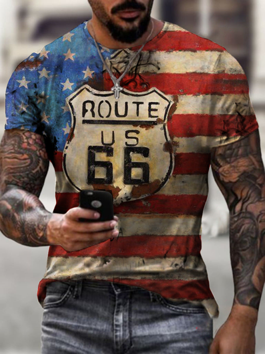 Men's Printed 3d T-Shirt Macho Casual Sports Short Sleeve