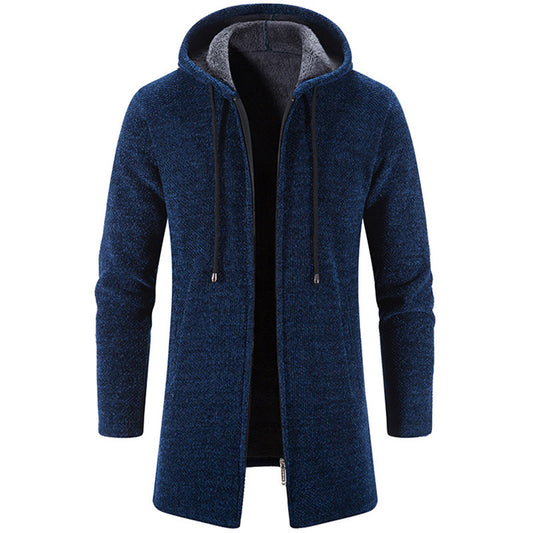 Plus Fleece Trend And Handsome All-match Cardigan For Men