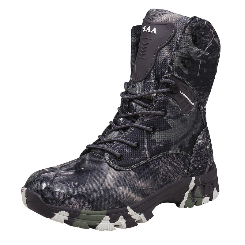 Men's High-top Camouflage Tactical Boots  With Metal Element