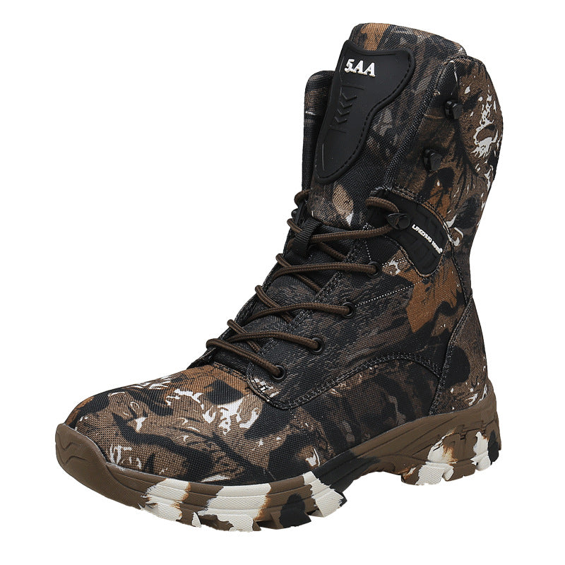 Men's High-top Camouflage Tactical Boots  With Metal Element