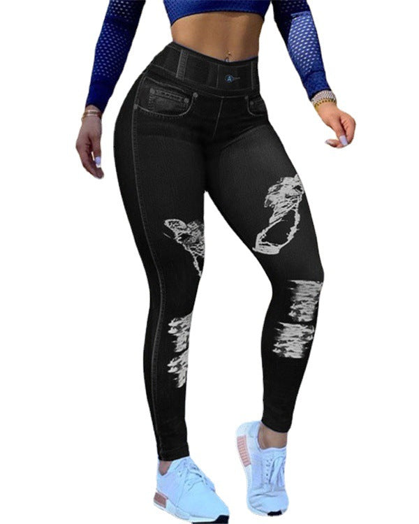 High Waist Sports Cycling Training Yoga Pants