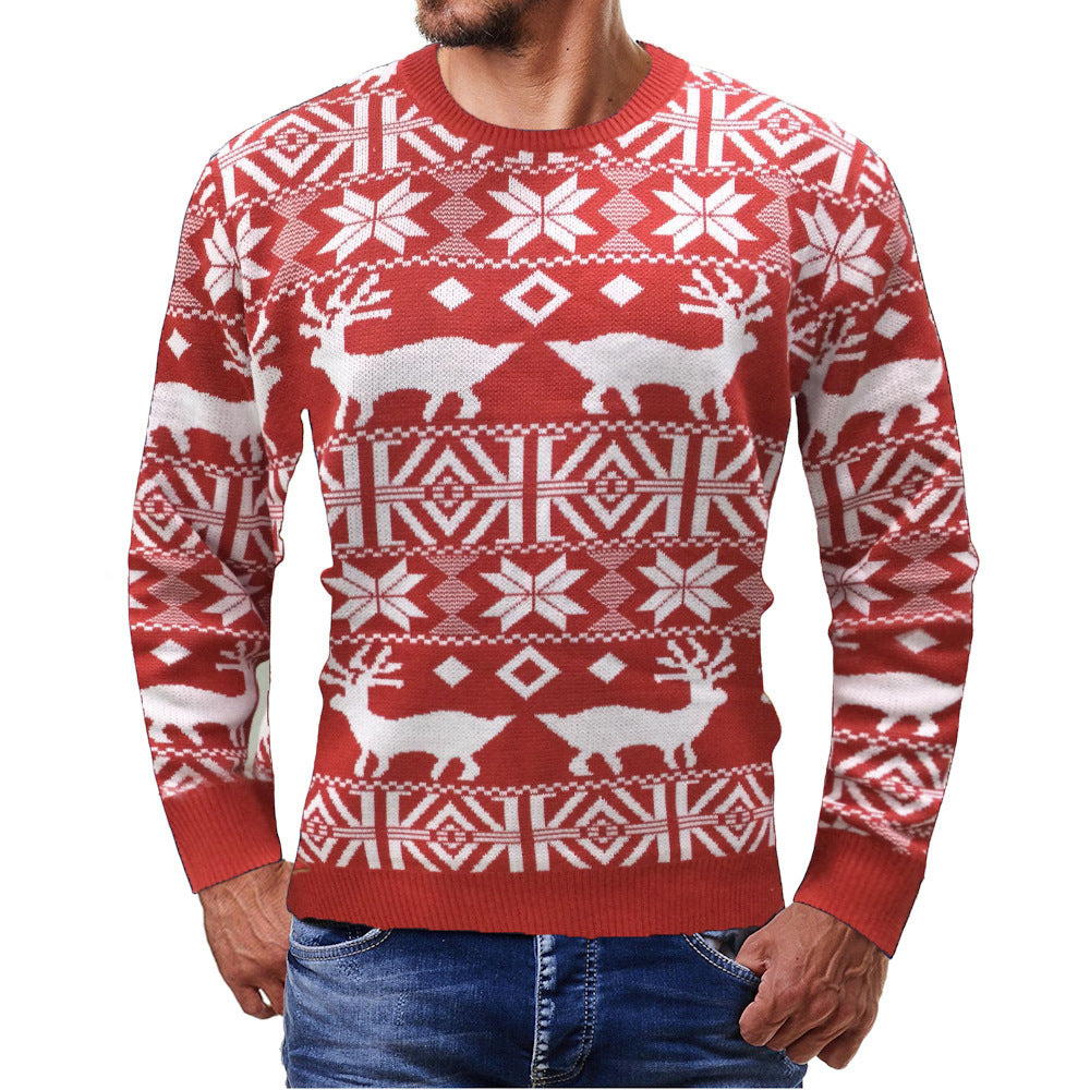 Men's Christmas Warm Pullover Knit Bottoming Sweater