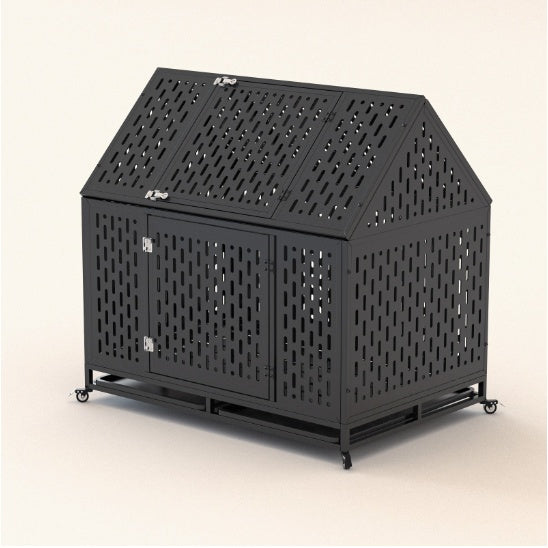 Heavy Duty Patio Privacy Dog House | Heavy Duty Cage Frame 2 Doors