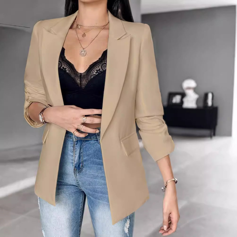 Women's Long Sleeve Cardigan Suit Coat