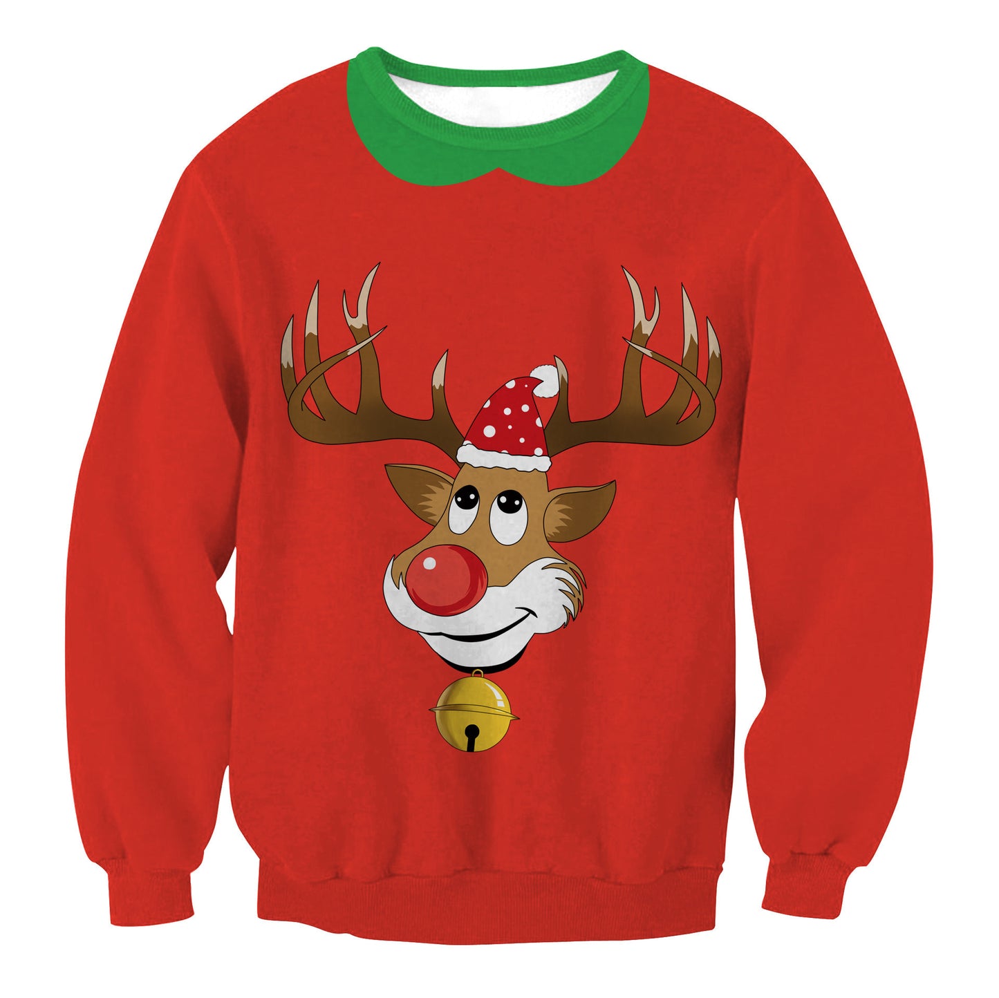 Winter Fashion Christmas Sweater Santa Elf Funny Pullover