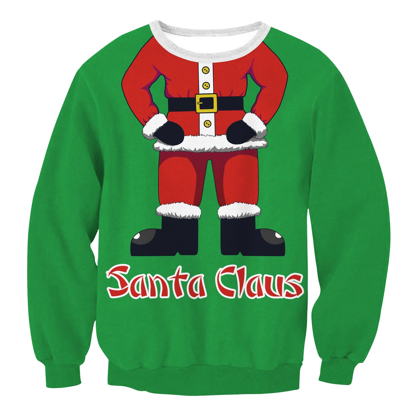 Winter Fashion Christmas Sweater Santa Elf Funny Pullover