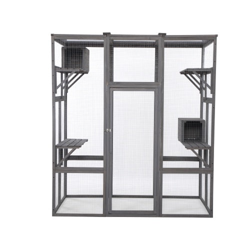 Oversized cat cage: Safety and rest area for pets.