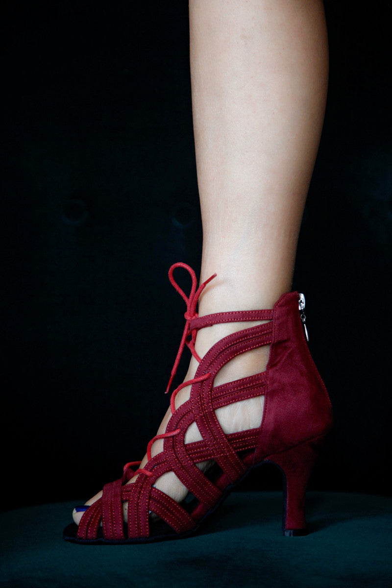Latin Dance Shoes Women Custom Kizomba Soft Bottom Thickening. Heigh Shoes.