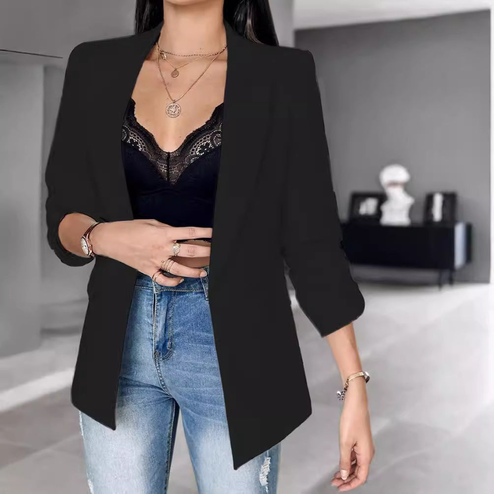 Women's Long Sleeve Cardigan Suit Coat