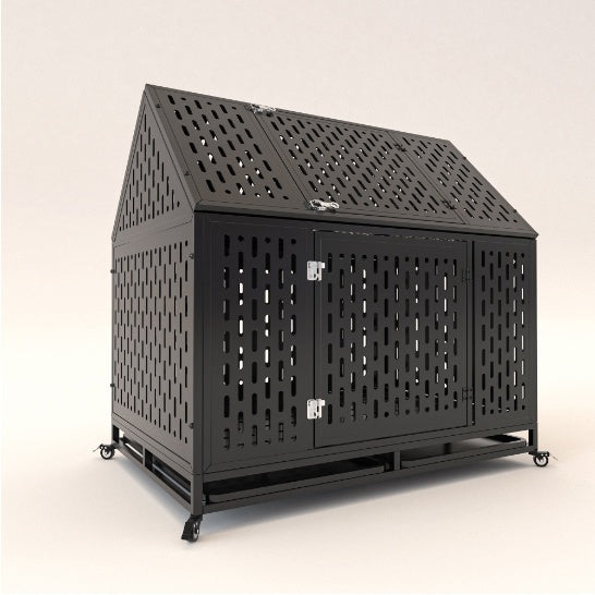 Heavy Duty Patio Privacy Dog House | Heavy Duty Cage Frame 2 Doors